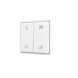 ZS70 – Bouton poussoir Soft double pour 4 entrées binaires 70×70 mm