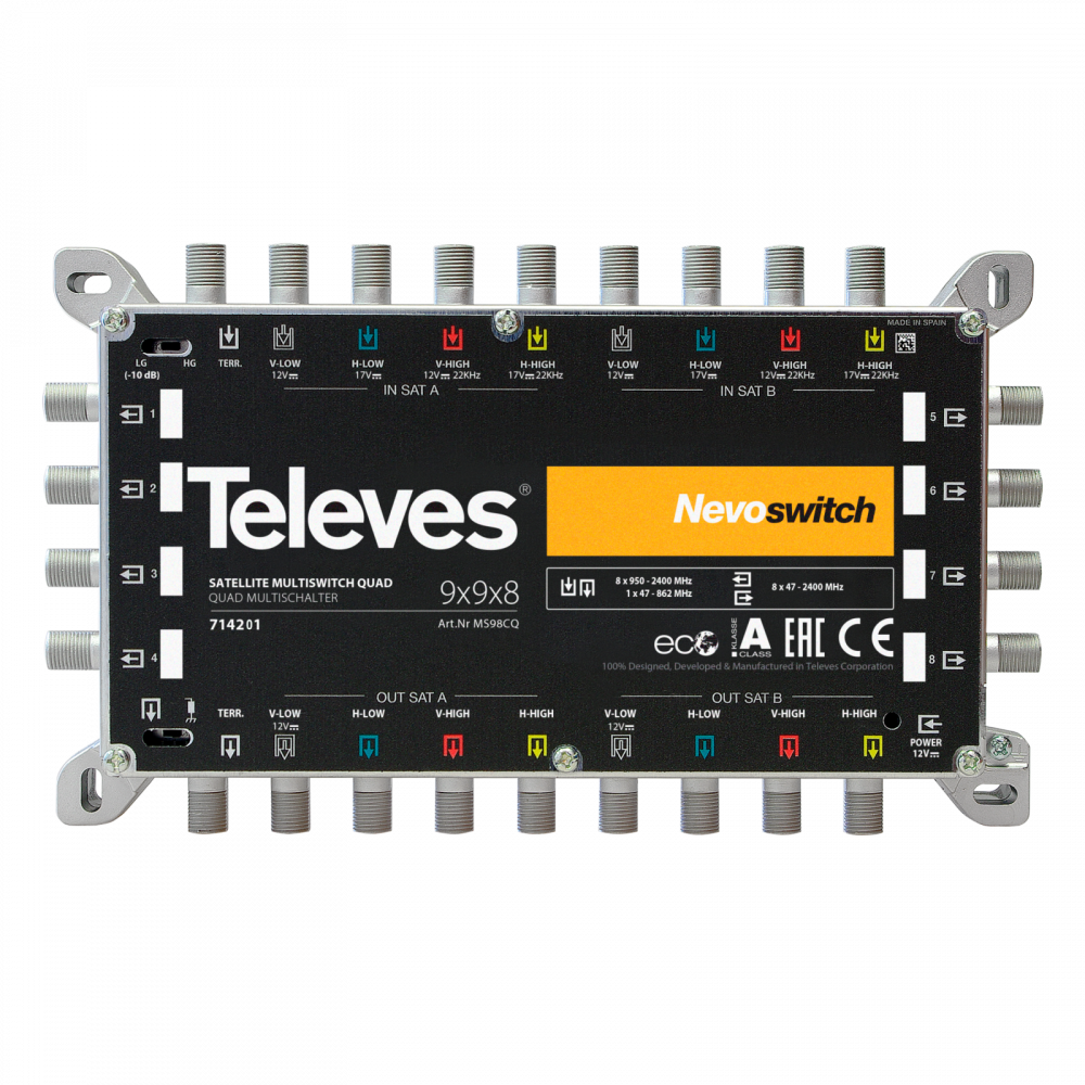NevoSwitch 9 entrées QUAD - 8 sorties
